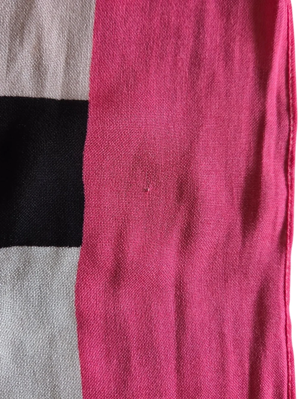 Kate Spade Colorblock Scarf in Hot Pink, Navy & Cream